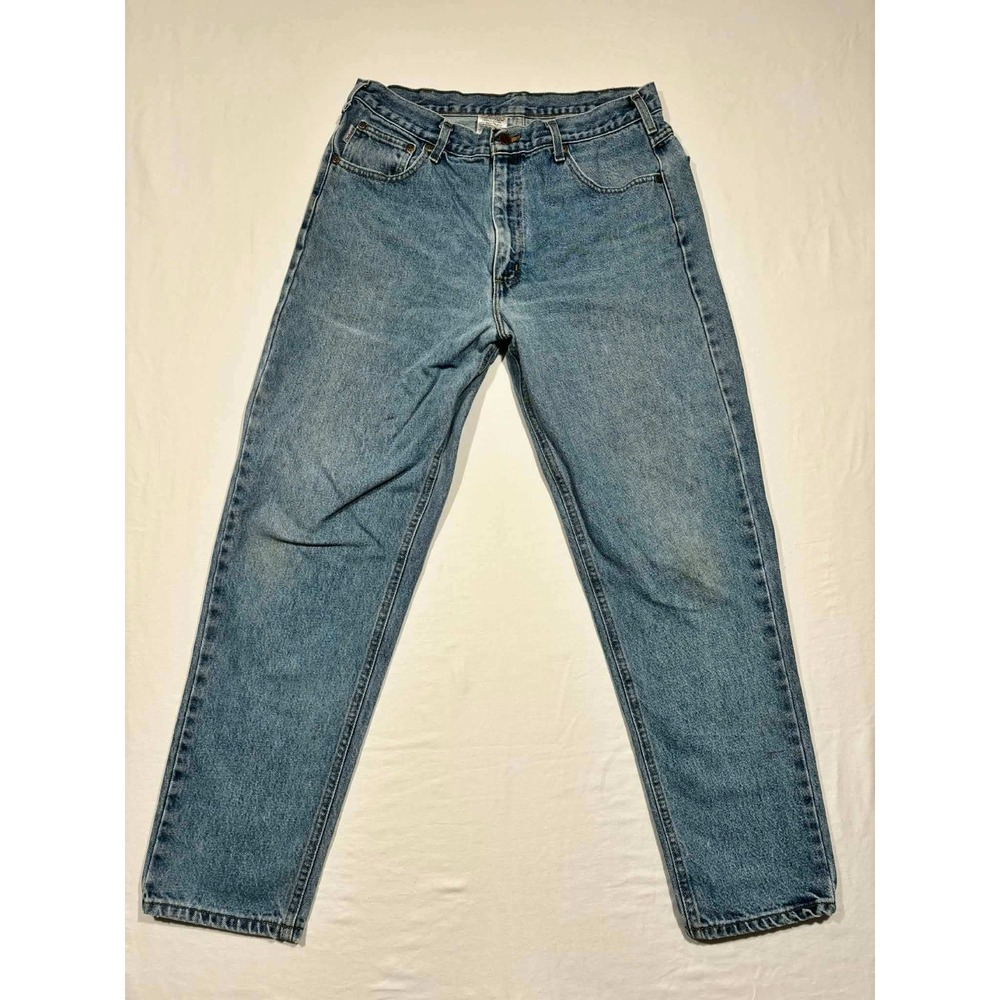 Carhartt B17 DST Relaxed Fit Straight Leg Blue Denim Jeans Mens 36x32 - Picture 1 of 12